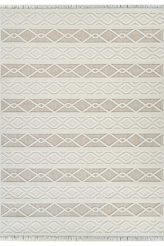 Kaşmir Halı 7/24 İskandinav Larus Beige 100x200 CM Salon Mutfak Halısı Yolluk Kilim