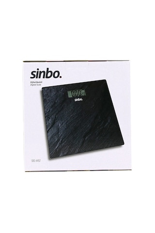 Dijital - Pilli Cam Banyo Baskülü Lcd Ekran - Sıcaklık Göstergeli 180kg/50gr 26x26cm Sinbo Sbs-4450 Bx40