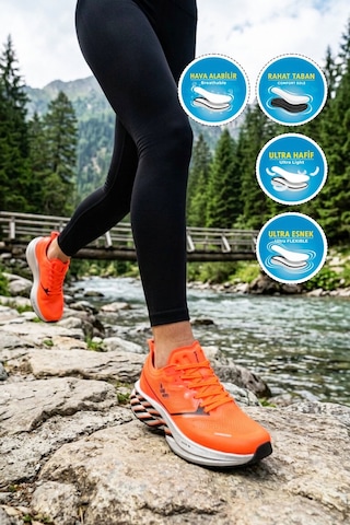Walkway Turuncu Hafif Esnek Unisex Koşu Yürüyüş Ve Spor Ayakkabı Space G