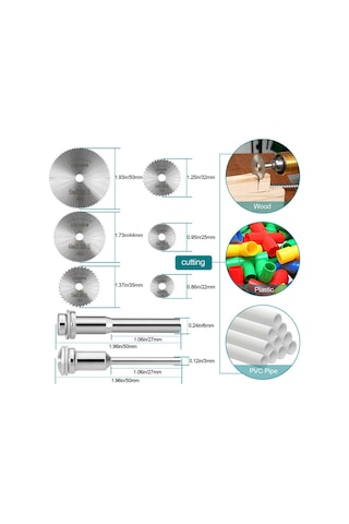 Reedark 60 Parçalı Profesyonel Kesim Seti - Ahşap, Metal, Pvc Ve Daha Fazlası İçin Hızlı Kesim Diskleri