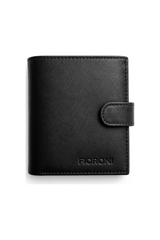 Fioroni Visconti Hakiki Deri Erkek Cüzdan Ve Kartlık Siyah