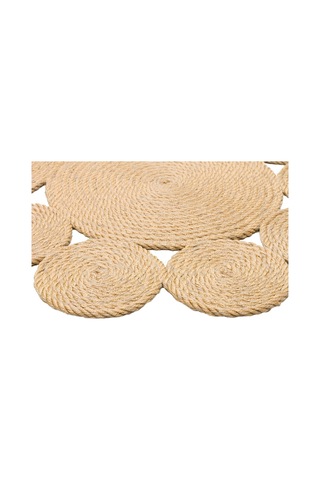 Eko Halı Patna Ptn 05 Natural Jüt Hasır Görünümlü Hav Toz Vermez Örgü Halı - 90X200