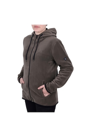 Ghassy Co.Kadın Kapşonlu Fermuarlı Polar Sweatshirt 152529819