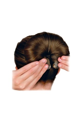 Kadın Naylon Saç Halkası Toka Düz Renk Uzun Şerit Şekli Donut Bun Saç Aksesuarları Kırık Beyaz