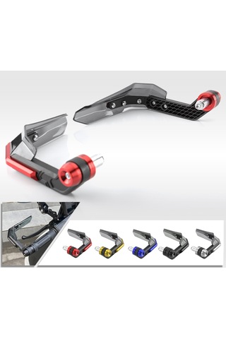 Motosiklet Handguards, Eloksallı Motosiklet Handguards Kırmızı K21695r Kızıl