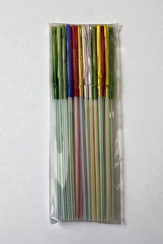 25 Adet Püsküllü Kokteyl Pipeti - Renkli Palmiye Parti Pipeti - Folyo Süslemeli Sunum Pipeti Çok Renkli