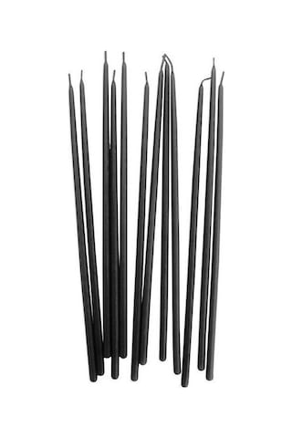 Vıp 35 Cm 8 Pcs Church Black Candles Siyah Arınma Mumu 35 Cm 8 Adet Siyah İnce Mum Siyah Kilise Mumu Renkli