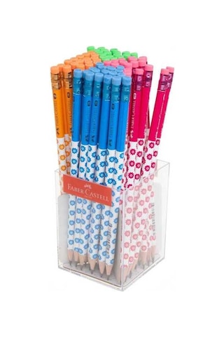 Faber-Castell Flowers Silgili Kurşun Kalem 72 Li 119412