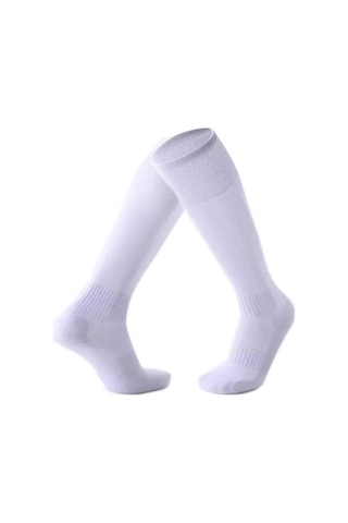 K18 Çocuk Garson Boy Futbol Tozluğu 7-10 Yaş Beyaz