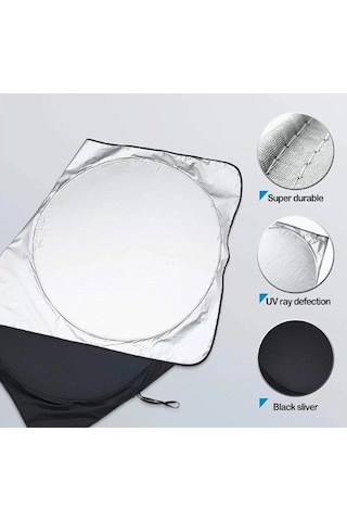 Znv Zenvia Mey İthalat Katlanabilir Araç Ön Cam Güneşliği 150x70 Cm Znv2025 Cmn