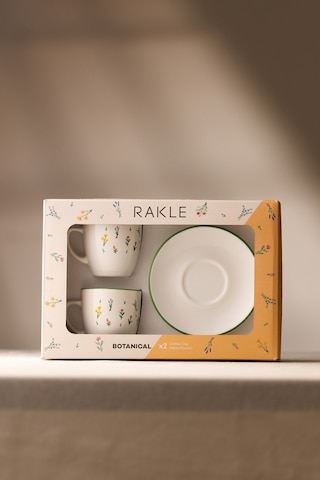 Rakle Botanical Seramik 2'li Kahve Fincan Takımı 110 Cc Renkli