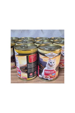 Parça Somon Etli Premıum Yaş Yetişkin Kedi Maması 2x400gr