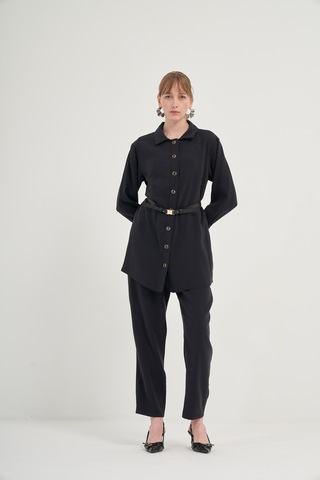 FTZ Women Ftz Pantolonlu Takım Siyah 31035 Siyah