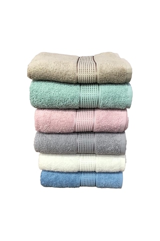 6 Lı Royam %100 Pamuklu 210 Gr Kuaför Berber El Yüz Havlusu 50 X 90 Çok Renkli