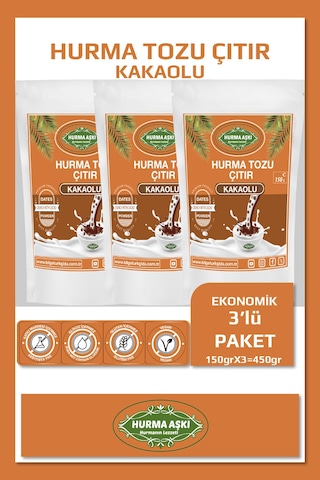 Hurma Aşkı Hurma Tozu Çıtır Kakaolu 3 x 150 G