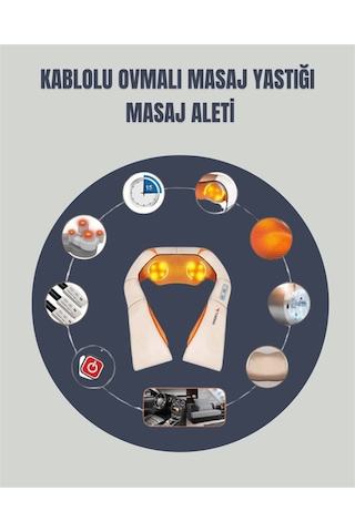6 Başlıklı Isıtmalı Masaj Cihazı Tüm Vücut İçin Derin Kas Masajı