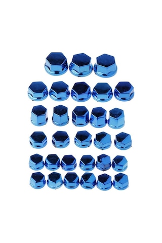 Ganzhoushop Yamaha Vida Suntek Somun Parça Motosiklet Mavi Kapatma Dekorasyon Civata Başlığı 30 Vt Mavi