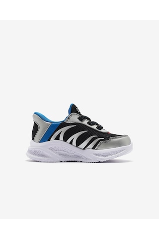 Skechers Skechers Meteor-lıghts - Brısk-beams Küçük Erkek Çocuk Gri Işıklı Spor Ayakkabı 403848n Slbk Gri