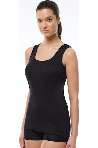 Malabadi Kadın Siyah Beyaz Ten 6 Lı Paket %100 Pamuk Ribana Kalın Askılı Atlet 106-e Siyah-beyaz-ten