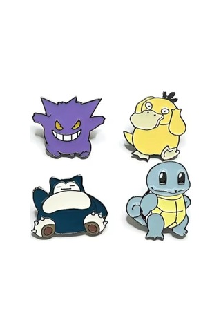 Pokemon Kadın Broş, Çocuk Broş, İğneli Broş Klipsli Broş Yaka Broşu Çeket Yaka İğnesi, Mineli B177