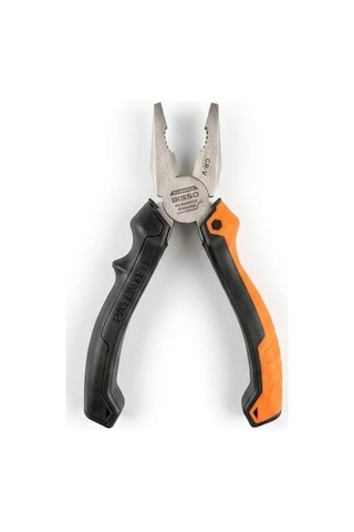 Bısso Profesyonel Kombine Pense 180mm / 7 - Birinci Kalite Cr-v Çelik, Usta Ve Tamirat Tipi Güçlendirilmiş Tel Kesici Ve Tutucu Pense, Ergonomik İzoleli Kaymaz Sap