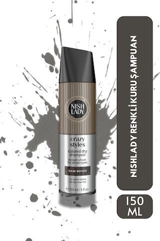 Nıshlady Renkli Kuru Şampuan Koyu Kahve 150 Ml