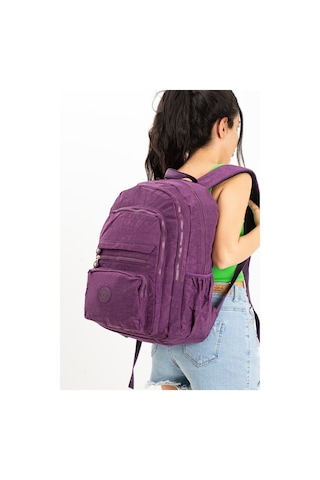 Çanta Trend I Thal Maymuncuk Hediyeli Ultra Hafif Çok Cepli Krinkıl Sırt Çantası Unisex Mor
