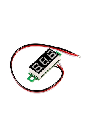 Alkatronik-Voltmetre 0.28' 0-100V Mavi 3 Telli Dijital Led Gösterge Voltaj