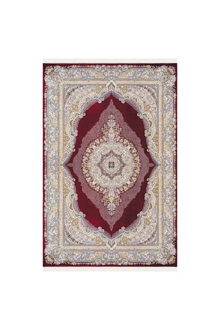 Cool Halı Zerabi Kırmızı Klasik Salon Halısı Çerçeveli Göbekli Parlak Vintage Oturma Odası Halısı Cool Halı Zerabi Kırmızı Klasik Salon Halısı Çerçeveli Göbekli Parlak Vintage Oturma Odası Halısı