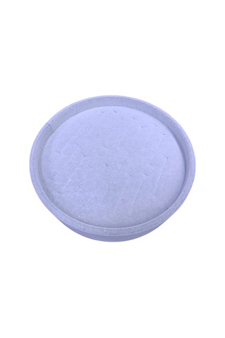 Süet Kumaş Gri Renk 20x20 Cm Yuvarlak Batırmalı Bileklik Kelepçe Tablası Gri