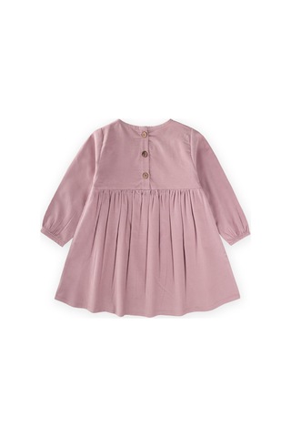 Kadife Elbise 1-8 Yaş Pudra Pembe Pudra Pembe