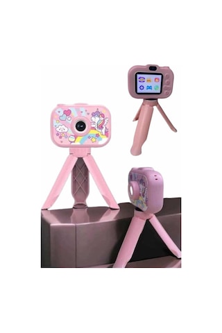 Çocuklara Özel Ayaklı Mini Fotoğraf Makinesi Dijital Lcd Ekran