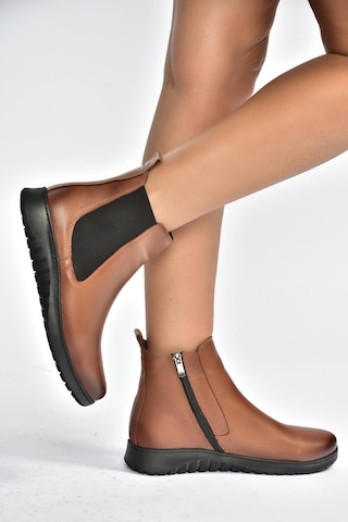 Fox Shoes V324501103 Taba Hakiki Deri Kadın Bot Taba-hakiki Deri