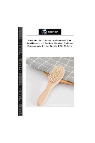 Tarama Seti Salon Malzemesi Saç Şekillendirici Berber Kuaför Salonu Ergonomik Fırça Tarak 12li 216cm
