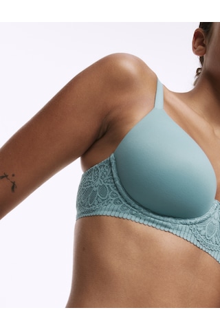 Marks & Spencer Body Soft Destekli T-shirt Sütyeni Mavi