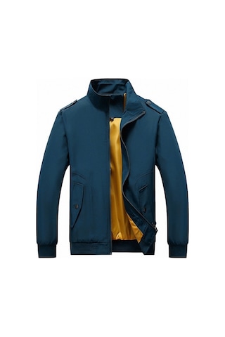 Pasifix Düz Renkli Kolaj Uzun Kollu Stant Yaka Erkek Ceket 001