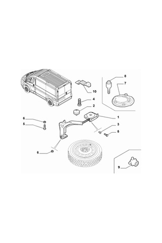 Ducato Boxer Jumper Stepne Tutucu Demir Plaket 16" 1363713080