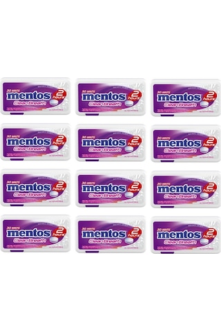 Mentos Clean Breath Orman Meyvesi Ferahlığı Tatlandırıcılı Tablet Şekerleme 12 x 21 G Mentos Clean Breath Orman Meyvesi Ferahlığı Tatlandırıcılı Tablet Şekerleme 12 x 21 G