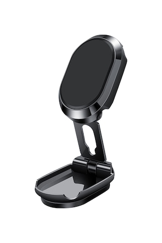 Yifomall Foldable Universal Araç Telefon Tutucu, 360 Döner, 85 Açı Ayarlı, Güçlü Manyetik S吸力, Yokuşlu Yüzeye Uygulanabilir, Iz Bırakmaz, Obsidian Siyah Siyah