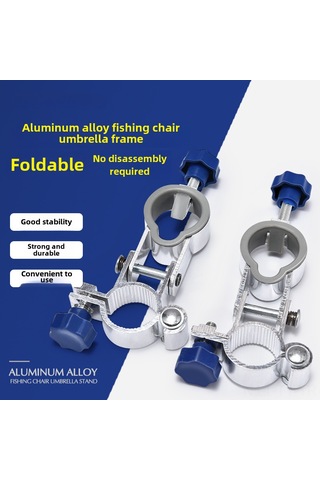 Teltree Alüminyum Çok Amaçlı Çıkırırken Uzunlaştırılmış 17cm Olta Sandalyesi Şemsiye Tutucu Aparatı - Güçlü Klem İle Sabitlenir, Olta Malzemeleri Erişimi Kolay