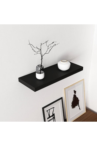 Minarmobilya Minar Gizli Tutuculu Duvar Rafı 60 Cm - M.Siyah