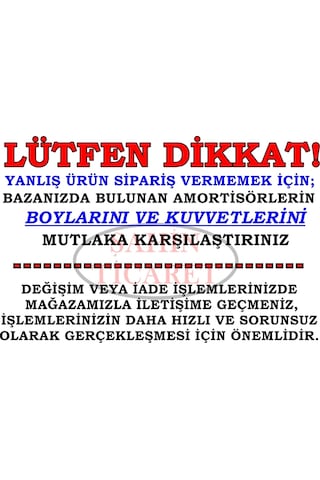 Şahinticaret Baza Amortisörü Baza Pistonu 1 Çift 1000 N + Emniyet Mandalı