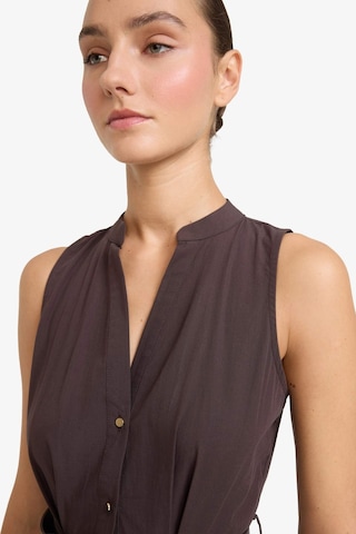 Defacto Regular Fit Kemerli Pamuklu Kolsuz Midi Elbise F7342ax25aubn305 Kahve