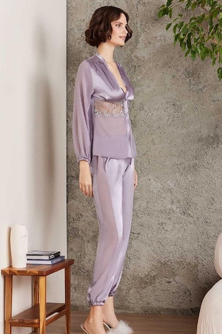 Pierre Cardin 6005 Kadın Saten Dantelli 6'lı Set-royal ROYAL