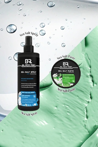 Saç Deniz Tuzu Spreyi - Sea Salt Spray & Wax Saç Şekillendirici Mat Wax Sea Salt Paste - 2'li Set Saçbakım