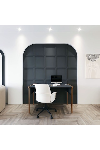 Zenith Çalışma Masası Kitaplık Takım 120cm Antrasit Ceviz