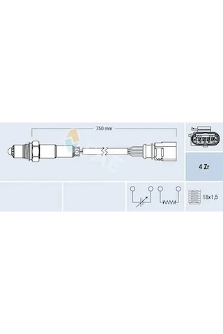 Lambda Sensörü 1.4 Tsi 2015-> Ön 4 Fişli 75 Cm