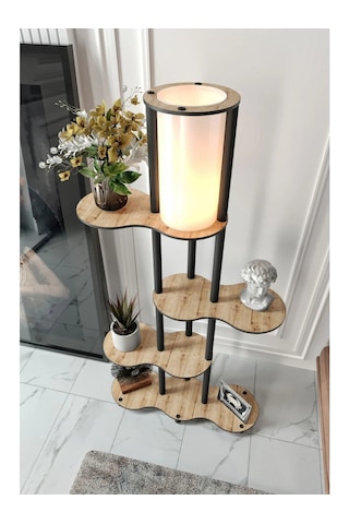 Ravilo Travers Raflı Lambader Meşe