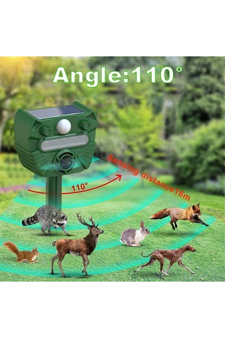 Uu0382 Güneş Enerjili Hayvan Kovucu Ultrasonik Sincaplar Geyik Yeşil
