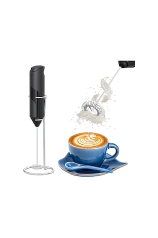 Sütlü Çeyrek Değici Stand - Milk Frother Handlid Pil Çalışmış - Elektrikli Çırpma Kahve Frothers